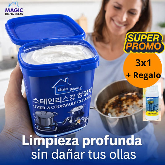 Magic Limpia Ollas Super Promo 3X1 + 1 Limpiador de Tuberías de Regalo