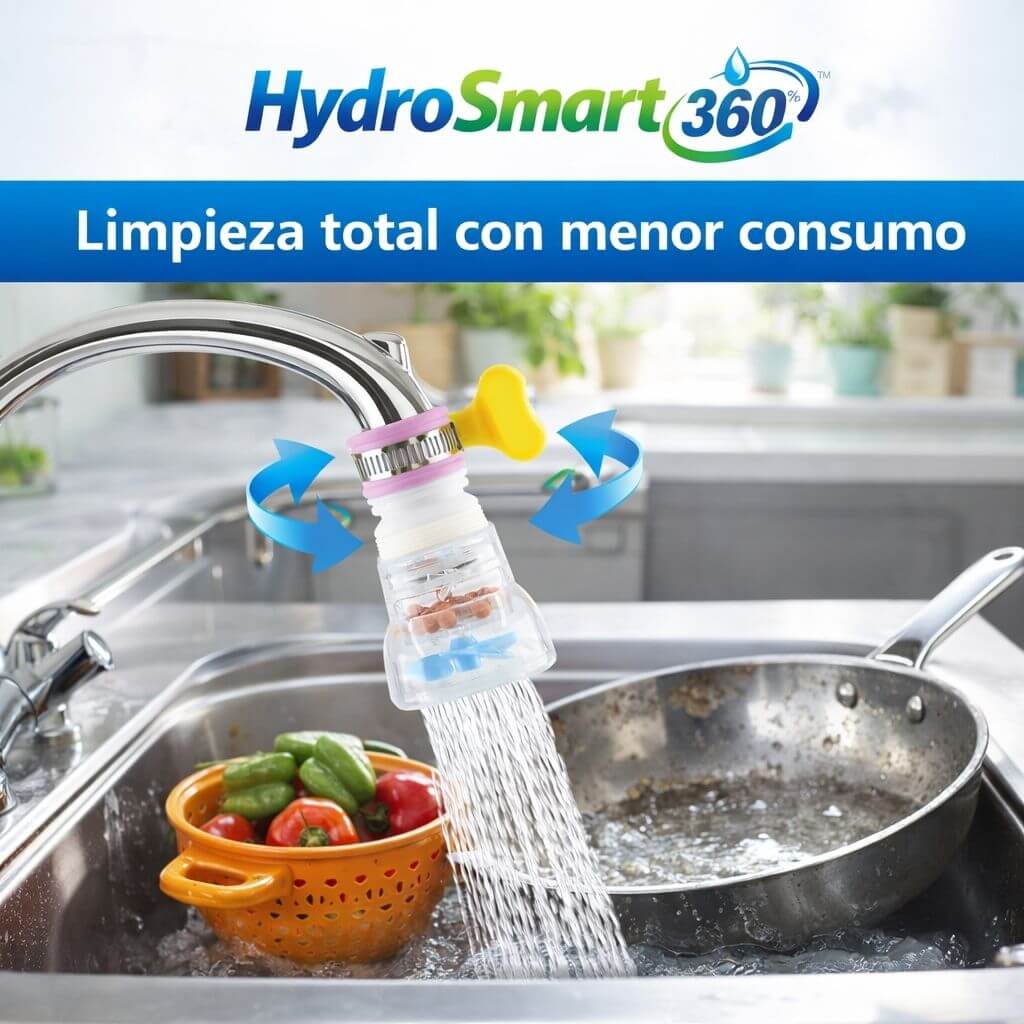 Flitro de agua HydroSmart 360™ Ahorra y Purifica tu consumo de agua mes a mes